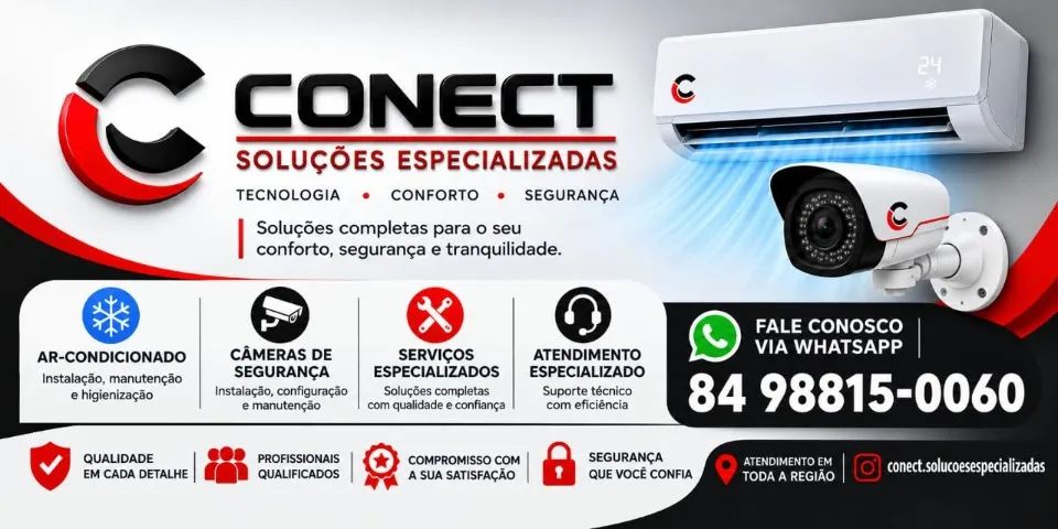 Conect Serviços,  Ar condicionado e câmeras de seguranças