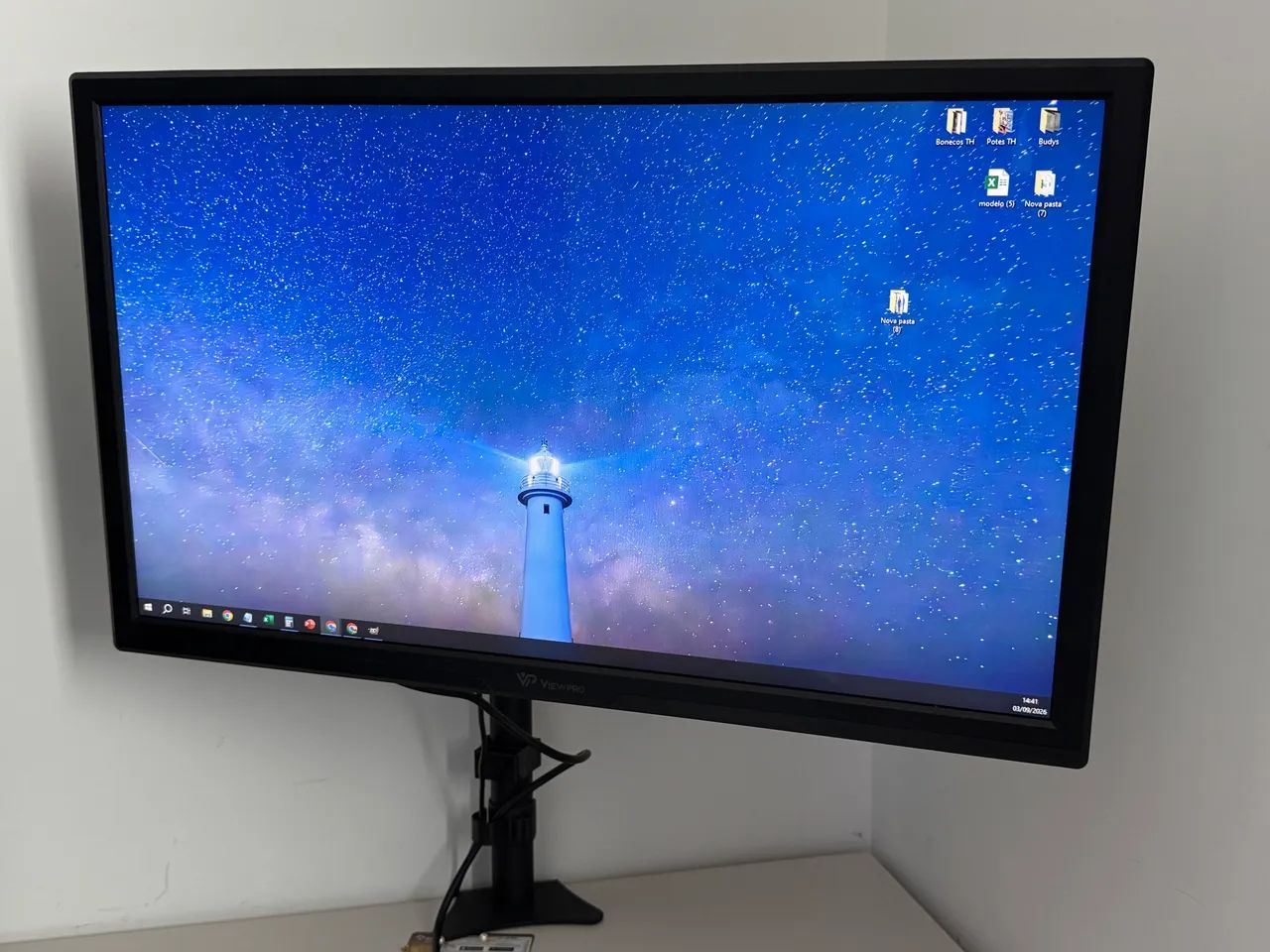 Monitor Viewpro 23.6 Polegadas Full HD LED + Suporte (Preto) - Foto 5