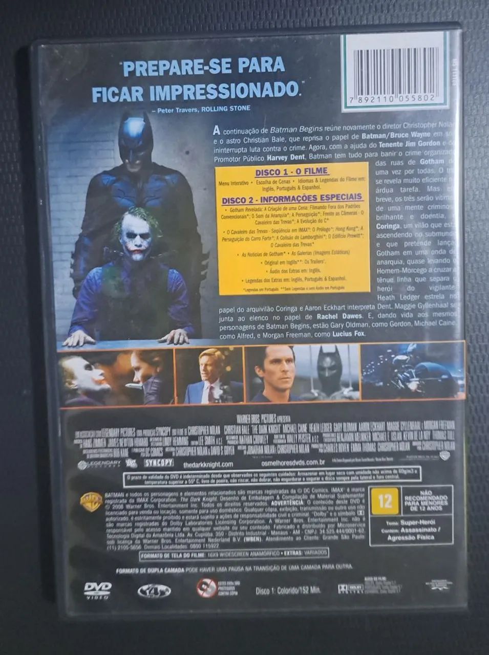 3 DVDs duplos originais Batman 1, 2 e 3 de Christopher Nolan DC Comics  - Foto 4