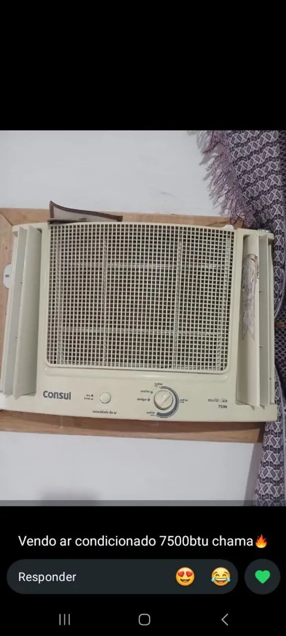 Vendo ar condicionado de 7500 da marca Consul 