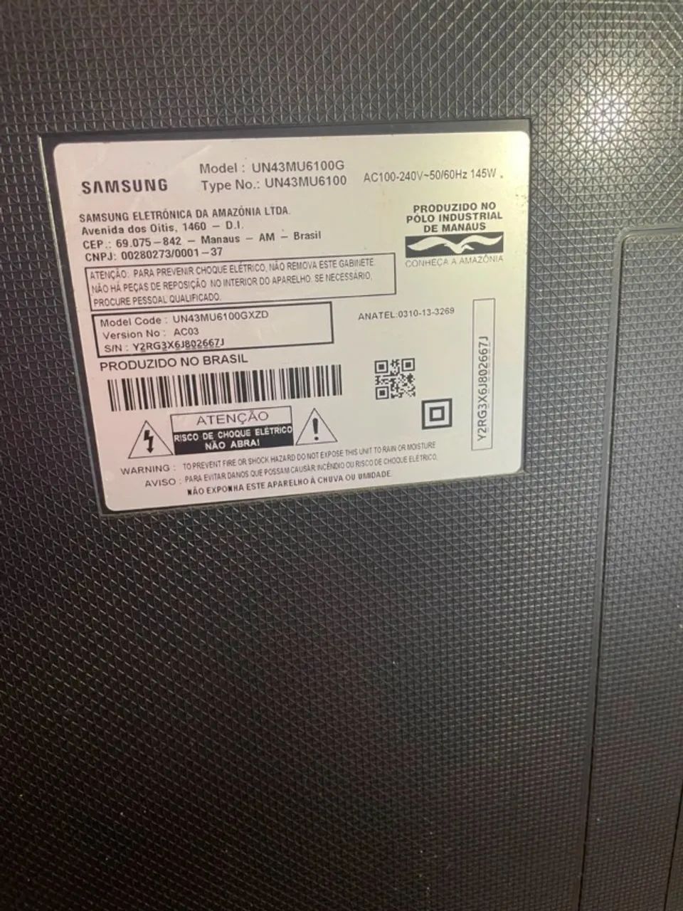 TV Samsung 43" Smart 4k com defeito - Foto 3
