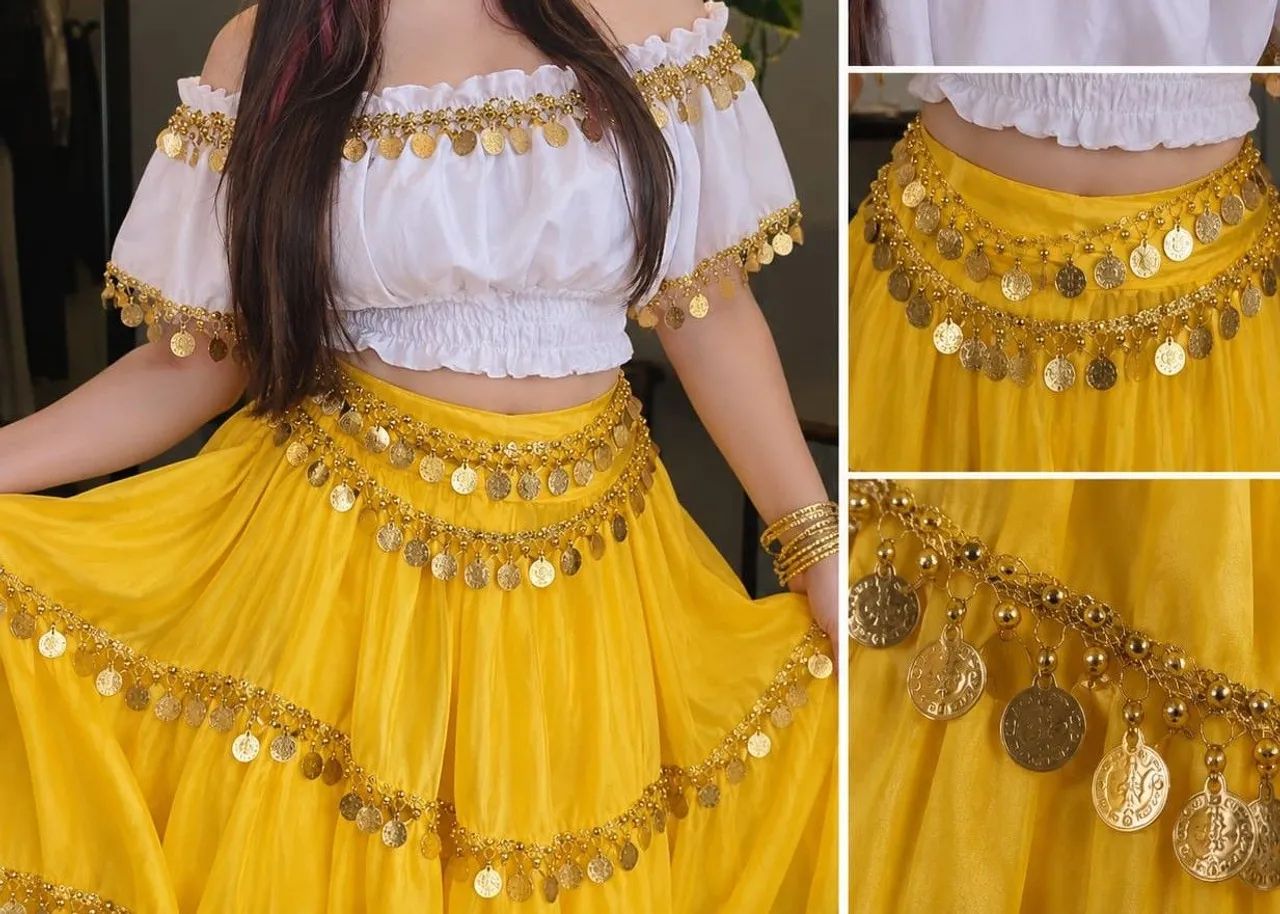 Roupa cigana amarela 