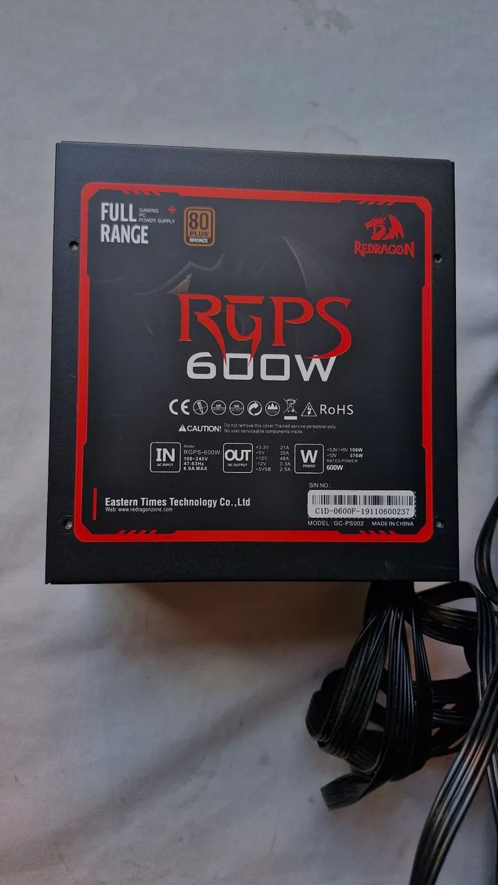 Fonte Redragon 600w - Foto 2