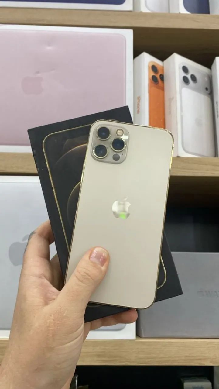 Apple iPhone 12 Pro 256GB ゴールド IPHONE 12 PRO 256GB GOLD <br>R$1899,00 SEMI NOVO TOP - Celulares e
