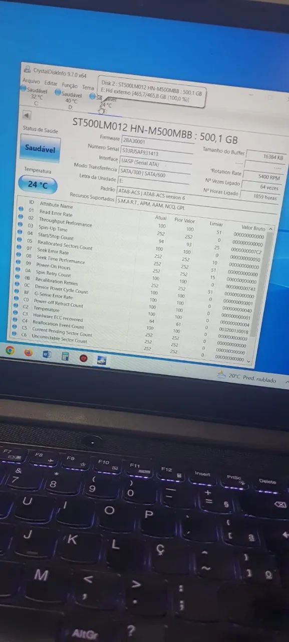Hd de 500gb funcionando perfeitamente - Foto 2