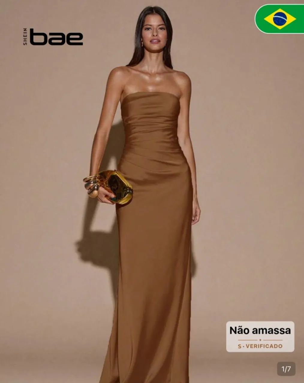 Vestido Longo Marrom