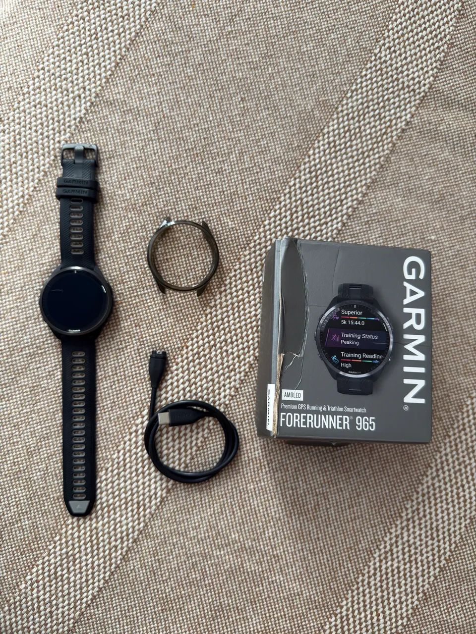 Garmin Forerunner 965 AMOLED Preto - 1 ano - Caixa e Capa - Impecável  - Foto 2
