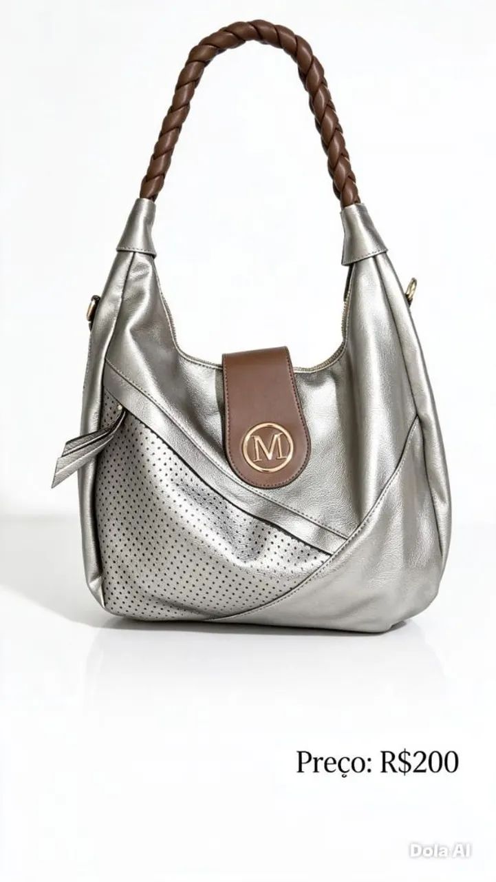 Bolsa Hobo prateada
