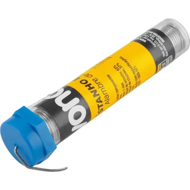 Estanho em fio, com fluxo, 1,0 mm, 63 x 37,com 22 g,VONDER