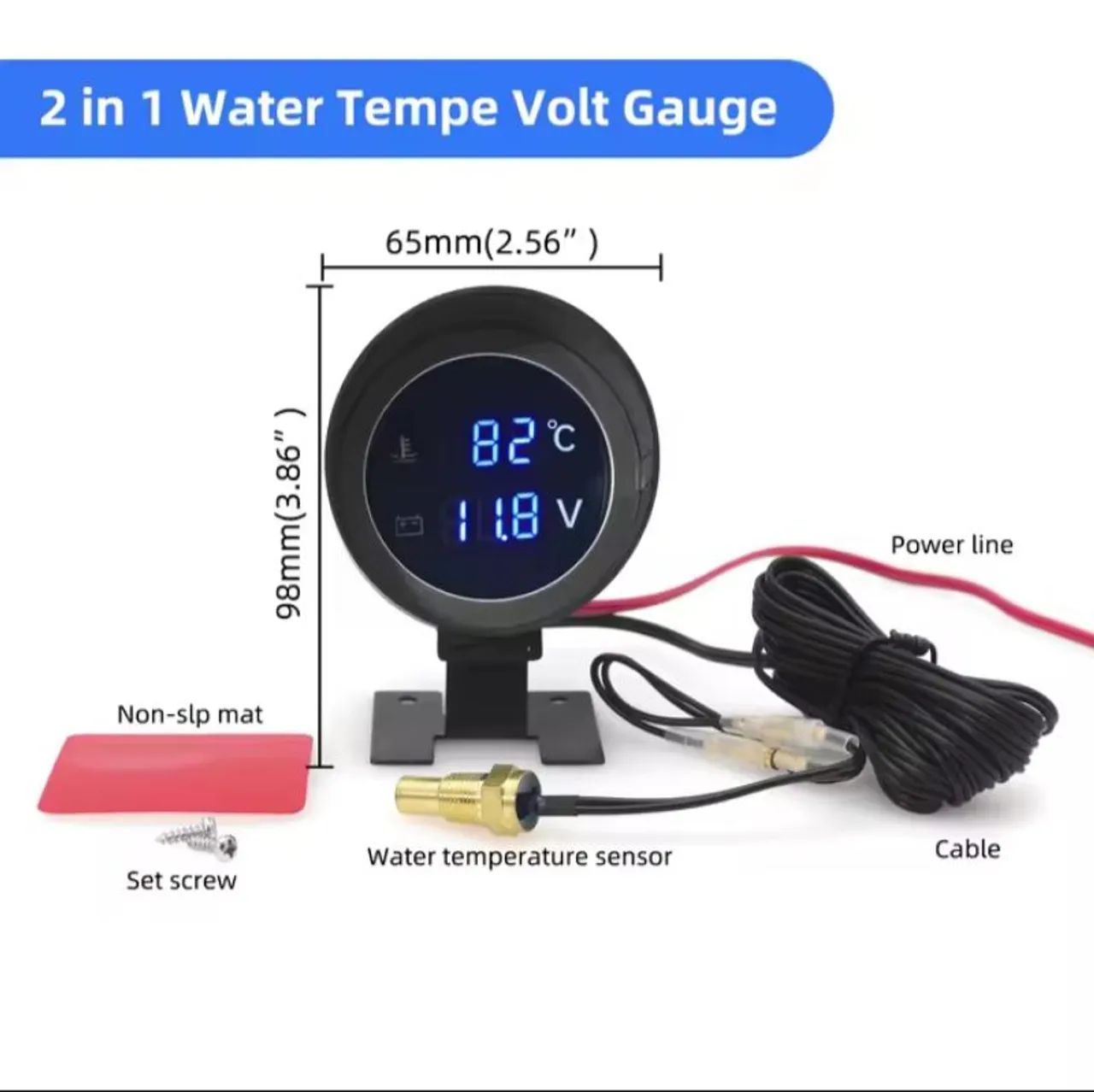 Medidor de temperatura carro universal 