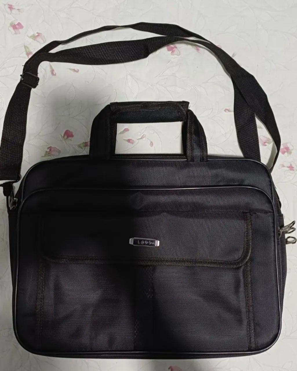 Pasta Bolsa de Ombro Executiva Notebook Maleta Social Luxo Cor Preto Arca Mega