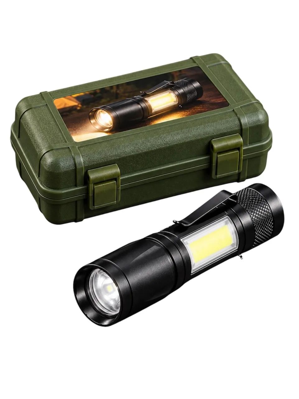 LANTERNA LED COM LUZ LATERAL COB - Foto 2
