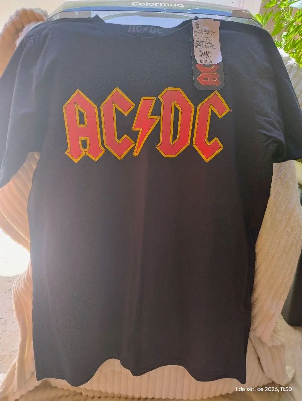 Camisa ACDC masculina Piticas - Foto 2