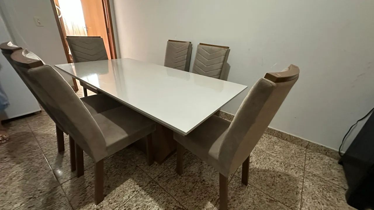 Mesa 6 lugares MDF modelo Alvorada 
