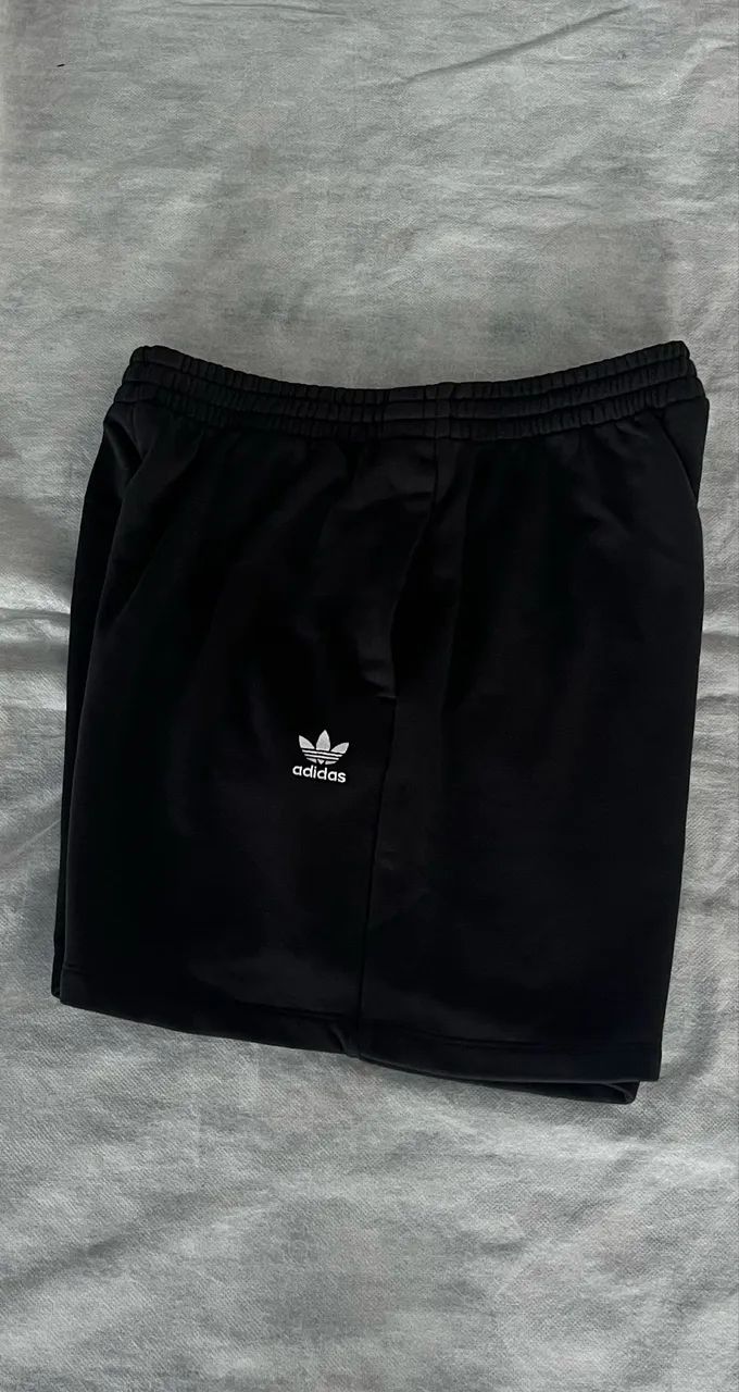 Shorts Moletinho Adicolor - M - Novo - Preto 