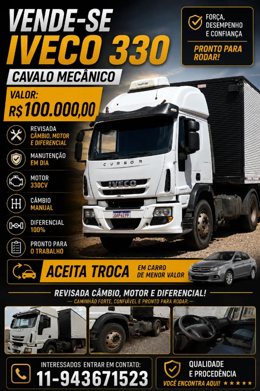Iveco cursor 330, ótimo estado e pronto pra trabalhar.  - Foto 2