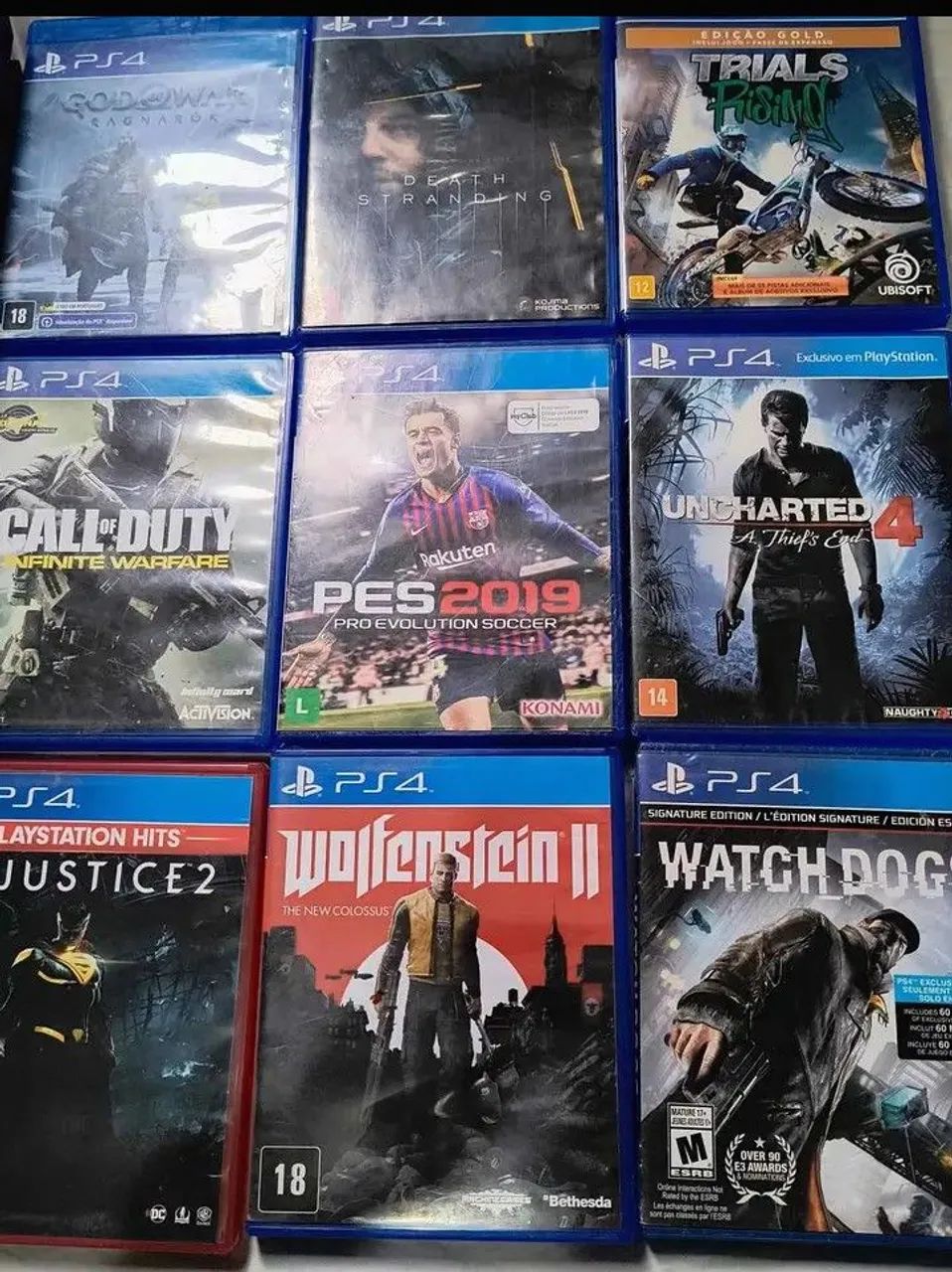 Ps4 completo vai com um controle original 9 jogos 65734679500803125