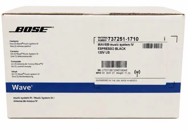 Bose® Wave Music System IV - Espresso Black | Novo | Lacrado de