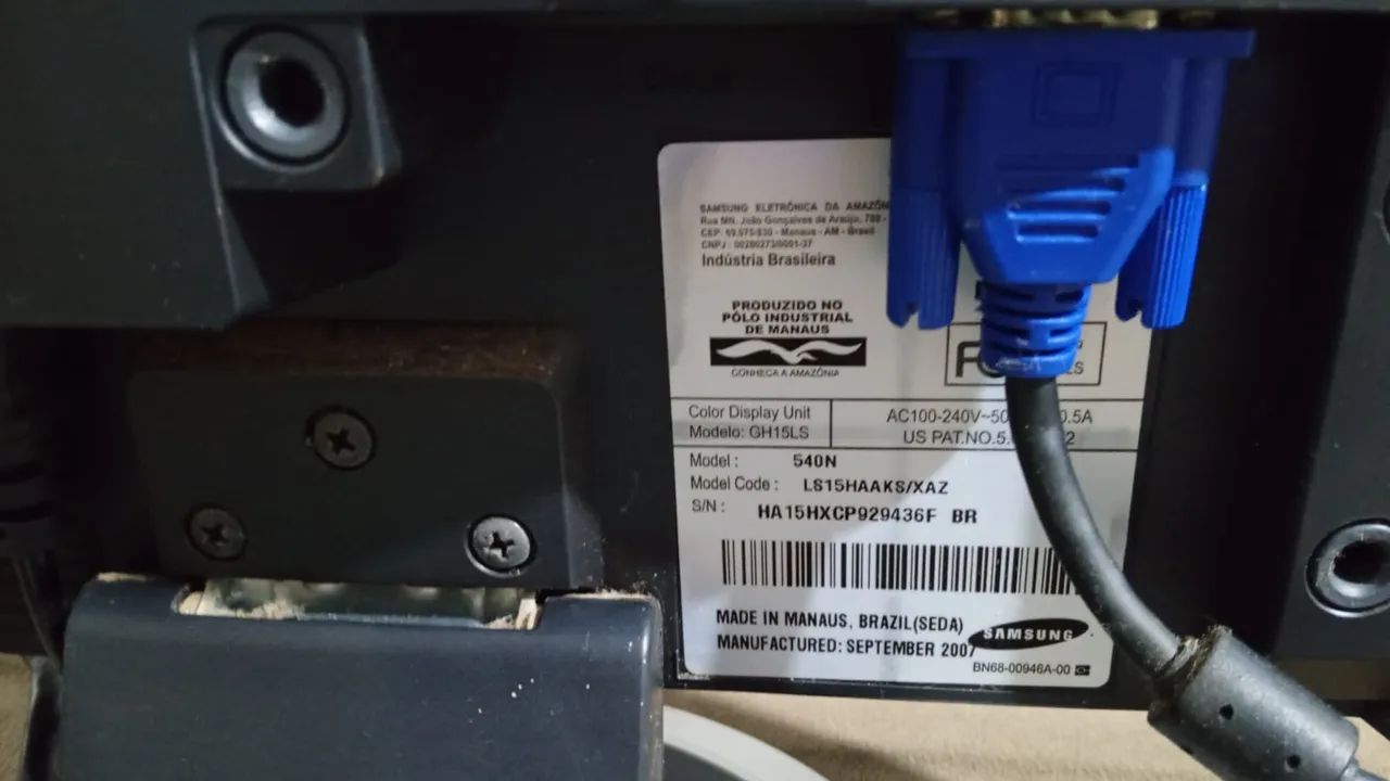monitor LCD Samsung SyncMaster 540N (Modelo: 540N, Código: LS15HAAKS/XAZ) - Foto 3