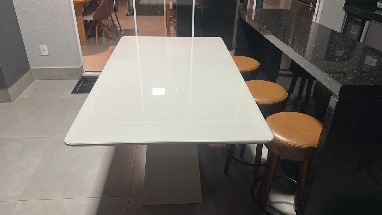 Mesa com tampo de vidro - Foto 2