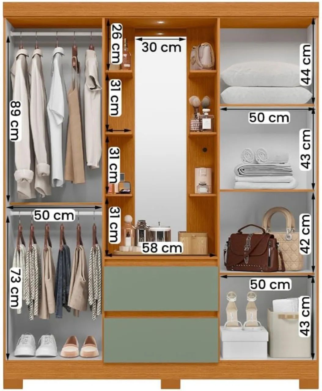Guarda Roupa Com Led Novo, Entrega CG e Montagem  - Foto 4