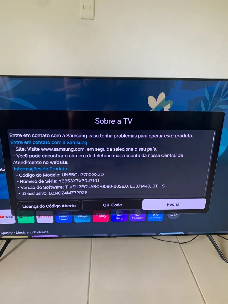 TV Samsung 65? 4K 