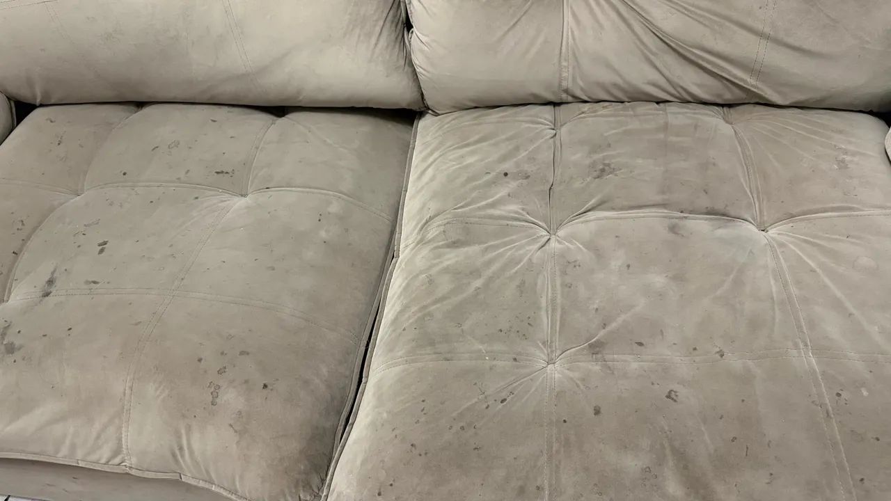 Sofá Retrátil e Reclinável Suede Bege - Foto 4
