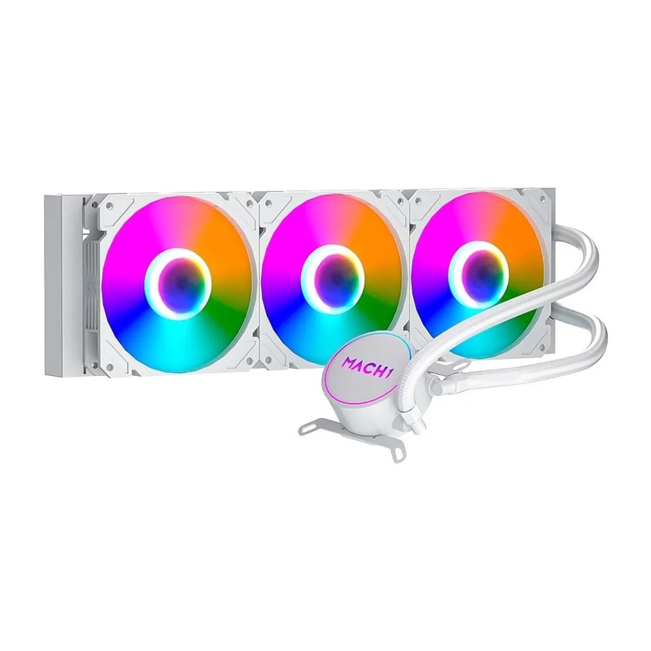 Water Cooler MACH1 Logic GK360, RGB Fixo, 360mm, AMD e Intel, Branco LACRADO - Foto 4