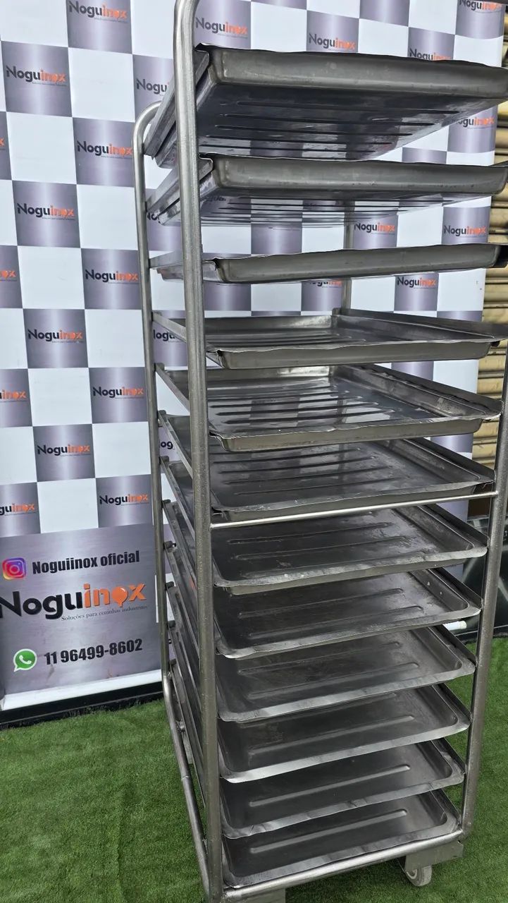 Carrinho auxiliar bandeijas esqueleto  - Foto 2