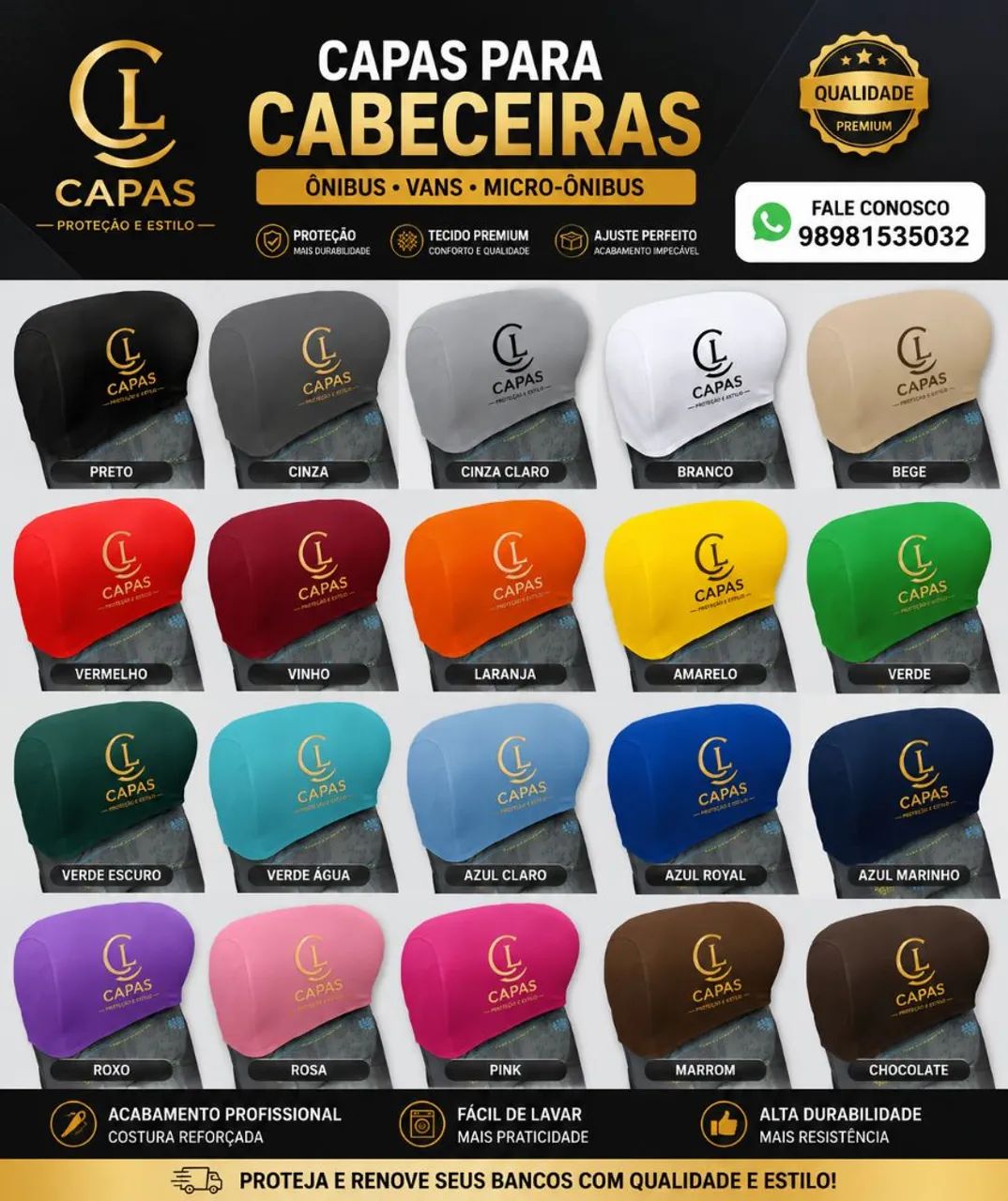 Capas para banco de carro e vans