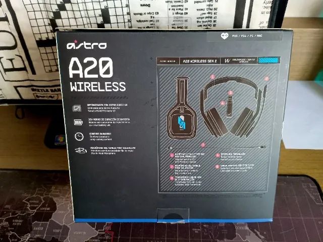 Headset Wireless Astro A20 Wireless PC PlayStation PS3 PS4 PS5 Videogame Windows Linux - Foto 4