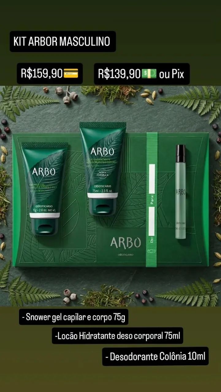 KIT ARBOR BOTICÁRIO 
