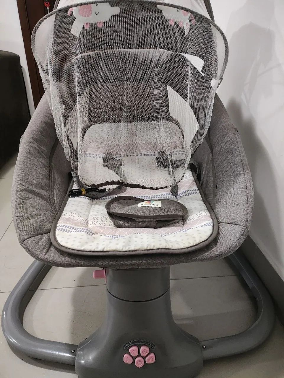 Cadeira de bebê elétrica automática de balanço - Foto 3