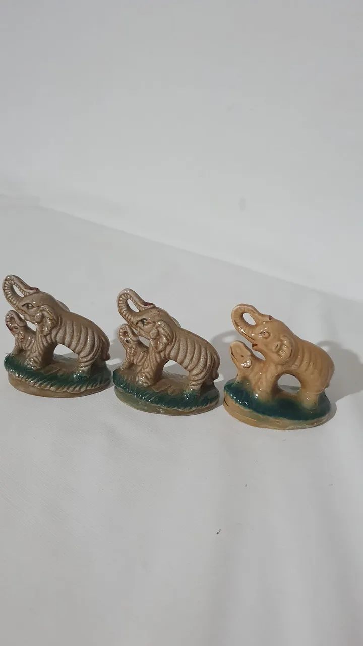 Lote de 3 bibelôs elefantes 