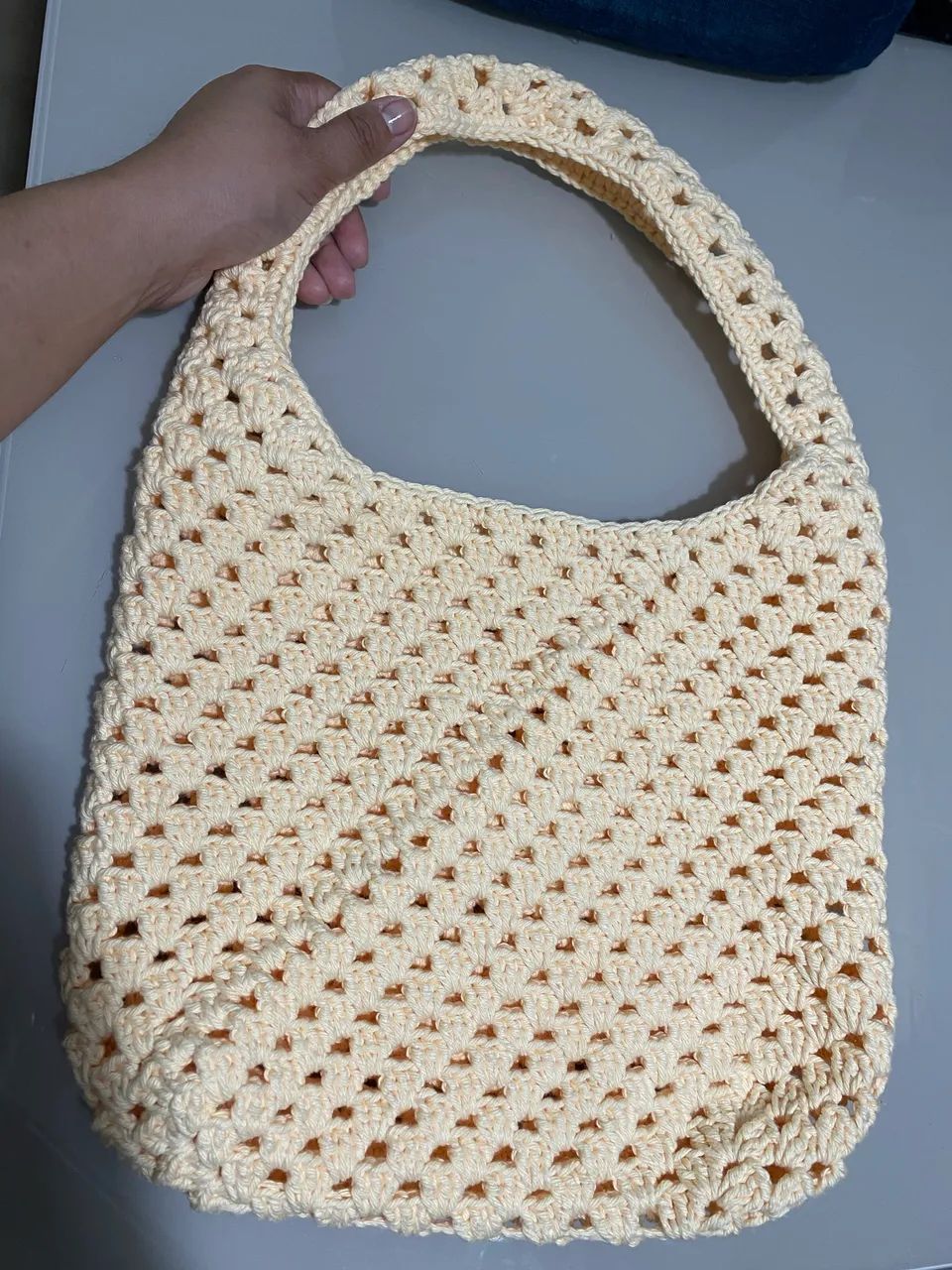 Bolsa de crochê estilo ecobag - Foto 3