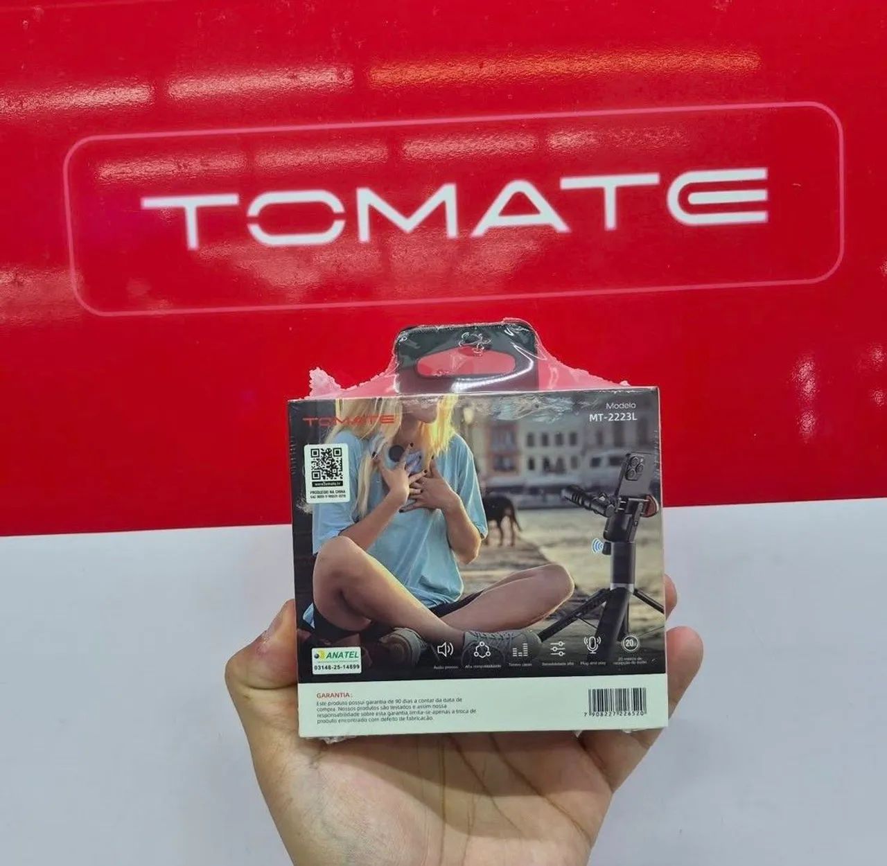 MICROFONE LAPELA WIRELESS DUPLO P/ IPHONE IOS TOMATE MR2223L<br> - Foto 2