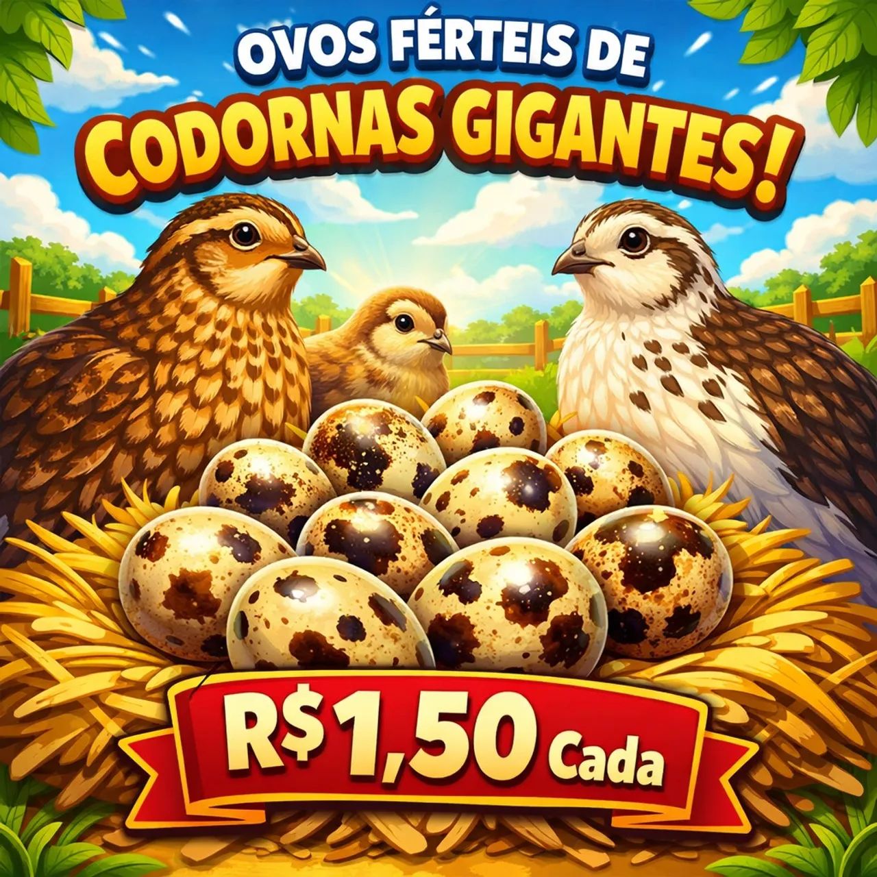 Ovos férteis de codorna gigante  - Foto 4