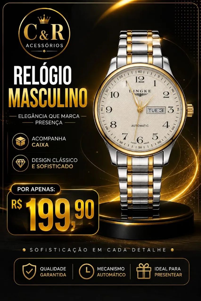 Relógio masculino Lingke