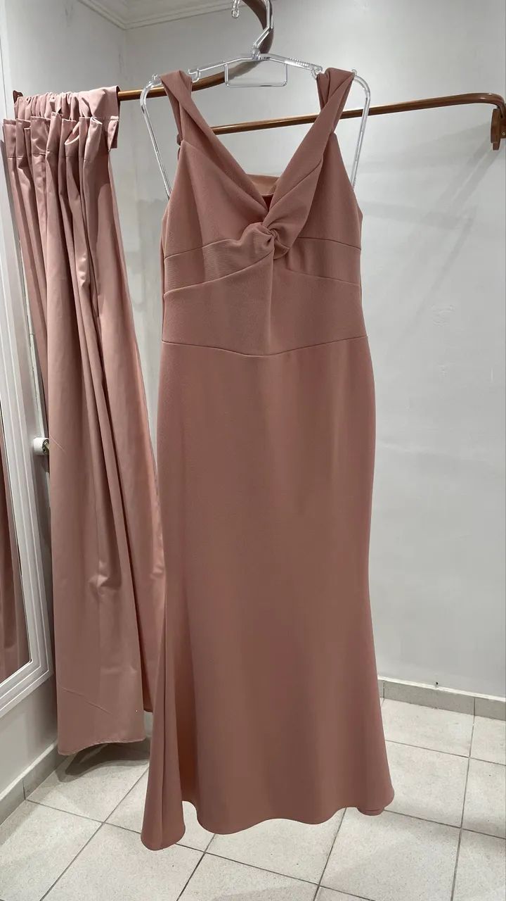Vestido crepe rosê - Foto 3