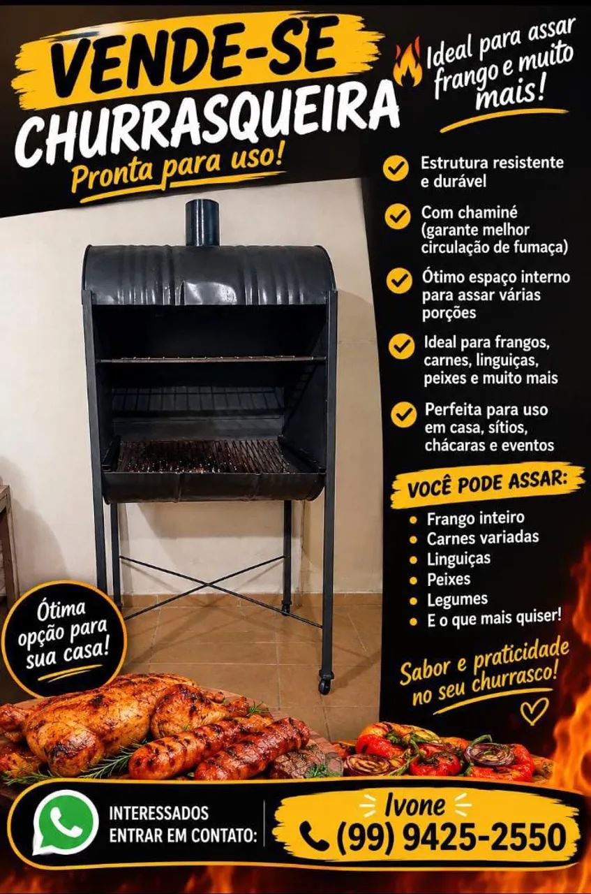 Uma churrasqueira de frango 