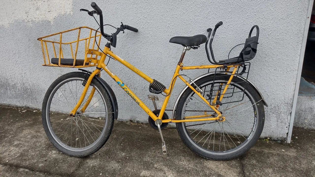 Bicicleta aro 26+cadeirinha  - Foto 4