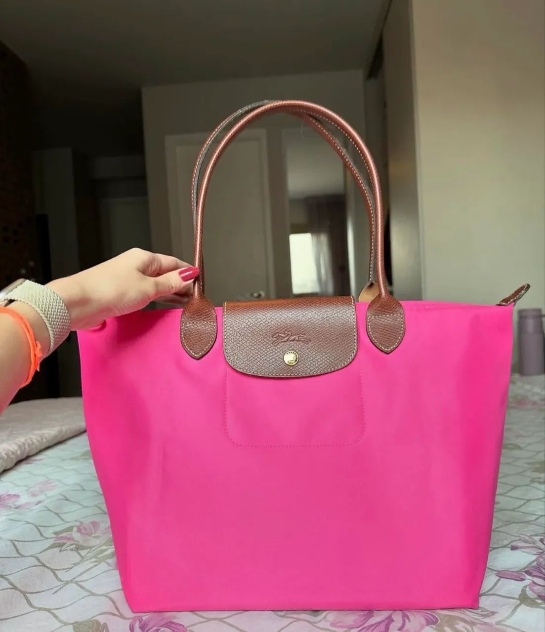 Bolsa tote Longchamp pink 