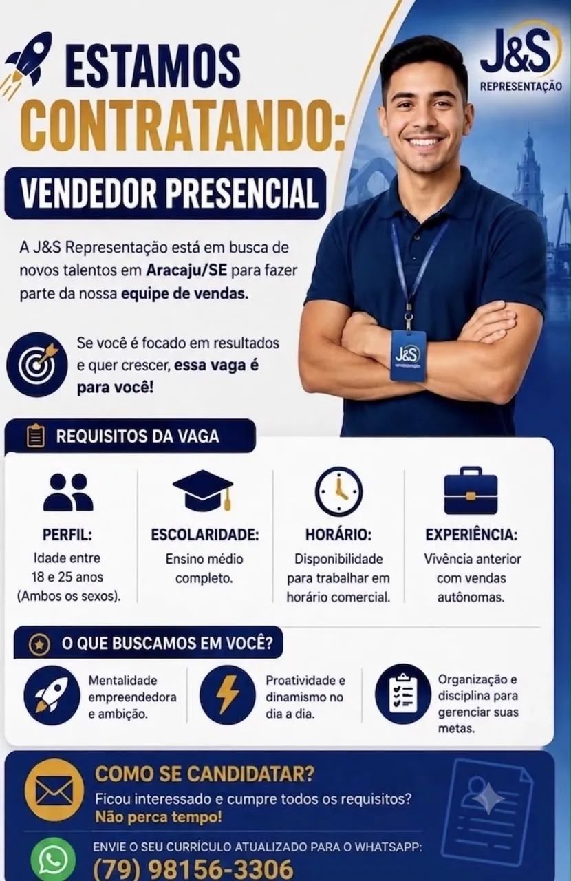 Vaga de vendedor 