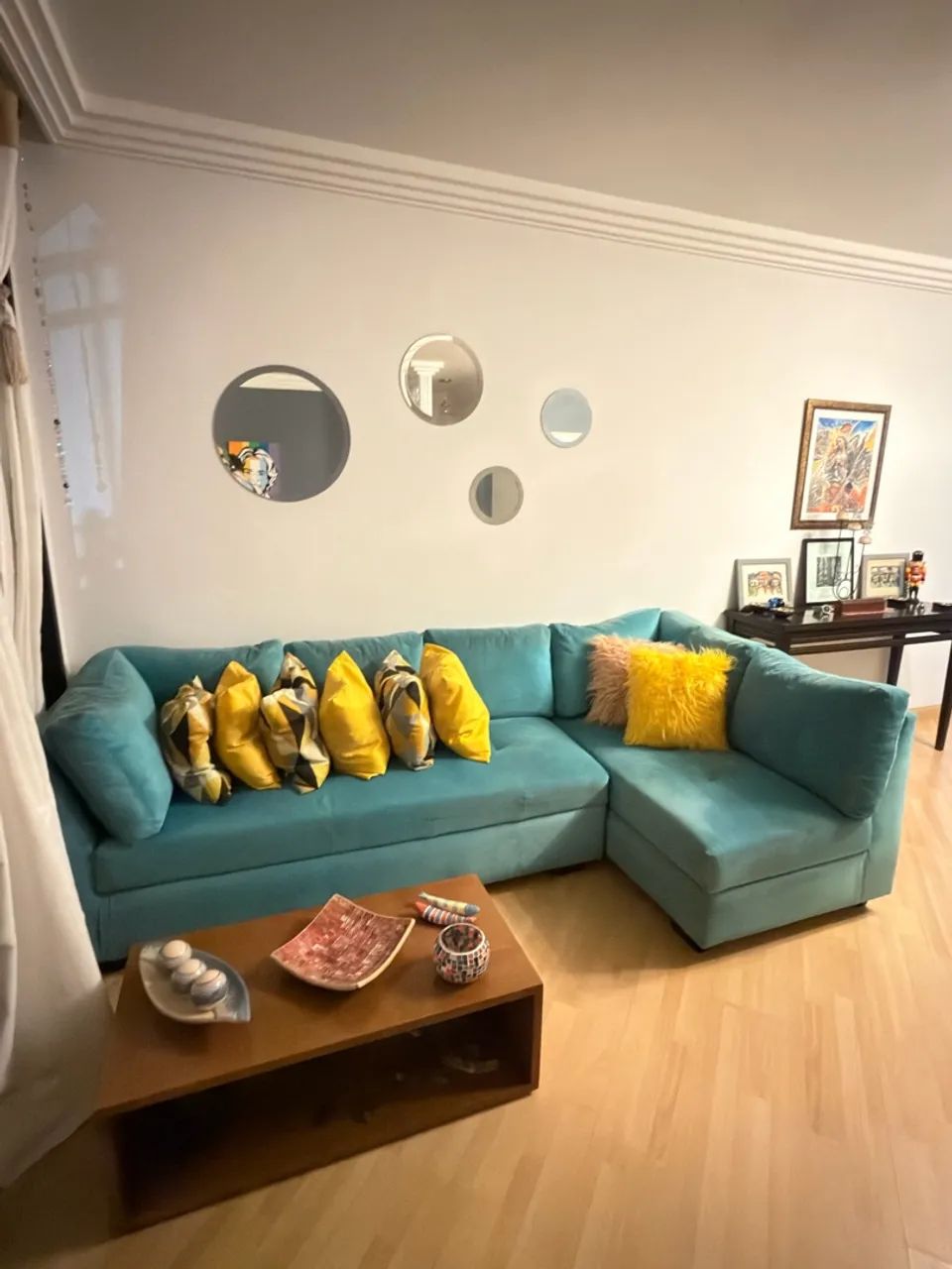Sofá em L Azul-Petróleo com Chaise à Esquerda - Foto 2