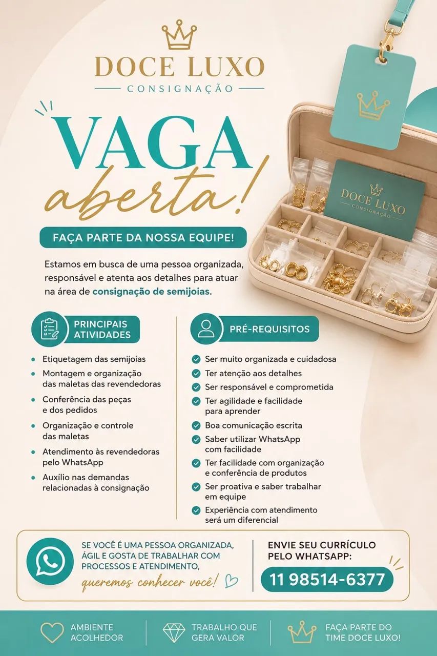 Vendas - Ter experiência! 