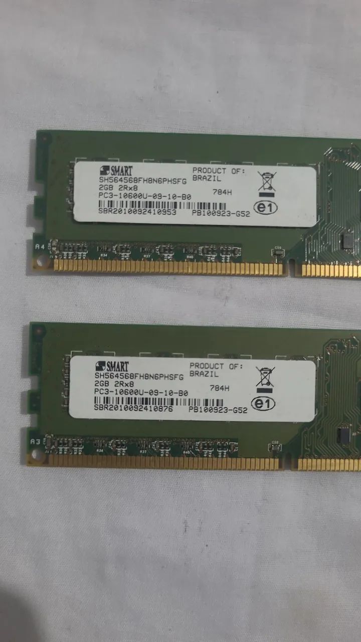 Vendo par de memória RAM pc 4GB ddr3 funcionando perfeitamente 2GB cada. - Foto 2