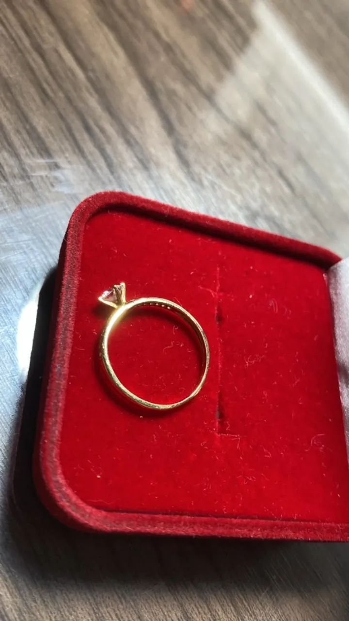 Anel Solitário Ouro 14k - Foto 3