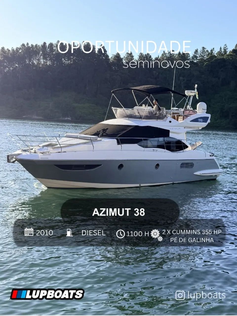 LANCHA AZIMUT 38 ITALIANA - 2010 (SCHAEFER, INTERMARINE, SESSA)