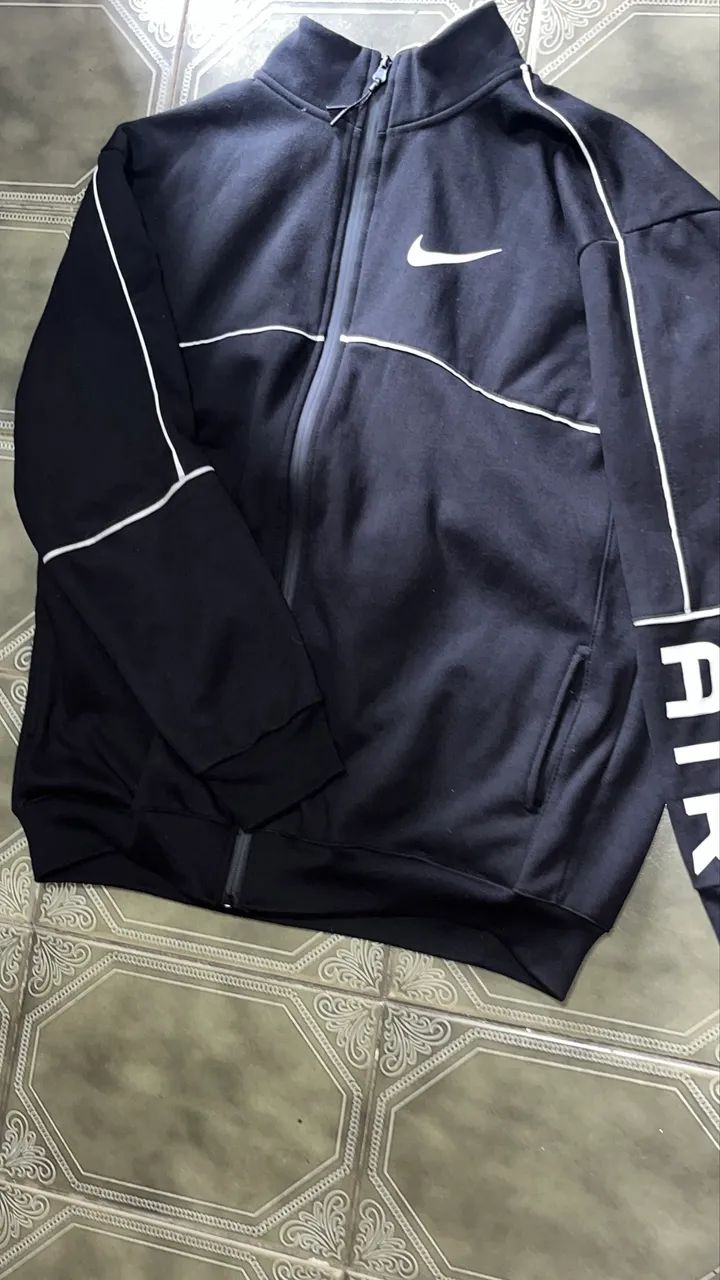 Jaqueta track jacket nike air Style preta overzid Y2k - Roupas