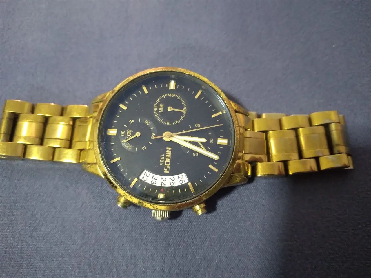 Relógio Nibosi Dourado - Foto 5